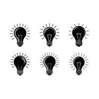 Unique light bulb design, combining and line art styles. vector