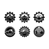 Unique setting design featuring line art for modern graphics. vector