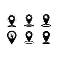 Stylish pointer marker location design, perfect for maps and navigation vector