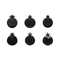 Stylish flat pomegranate design, perfect for modern graphics and digital projects vector