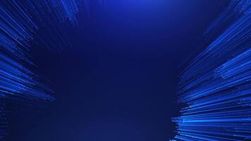 Abstract blue futuristic background with particle technology lines moving. Concept of digital technologies and big data. seamless loop video