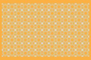 A yellow and white geometric pattern on an orange background vector