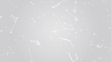 Abstract futuristic back ground with plexus of lines, dots and triangles, digital technologies, big data, high speed connection visualization. video