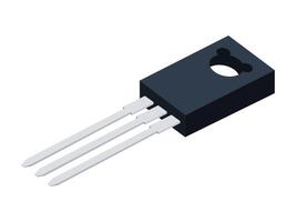 Transistor or MOSFET which is used in electronic circuits vector