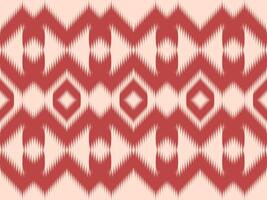 Ikat paisley seamless pattern.geometric ethnic oriental seamless pattern traditional background. red and pink tone. Aztec style,embroidery,abstract, illustration. design for texture,fabric,print. vector