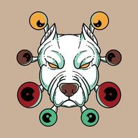 dog face asset illustration suitable for use for branding clothing advertising and so on vector