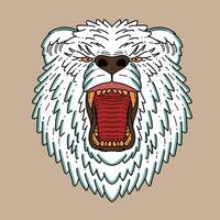 bear face asset illustration suitable for use for branding clothing advertising and so on vector