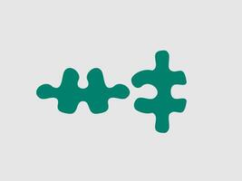 flat design simple puzzle problem solving illustration vector