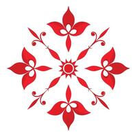 Red flower design vector