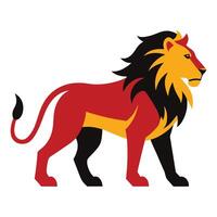 Lion standing on a white background illustration vector