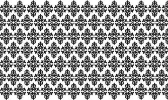 Elegant black and white damask pattern covering a surface, showcasing intricate design and symmetry in a timeless style. vector