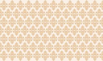Elegant vintage pattern design in soft golden hues on cream background, perfect for textiles or wallpaper in a modern or classic setting vector