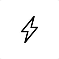 thunder, lightning bolt icon vector
