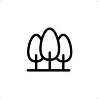 forest, trees icon vector