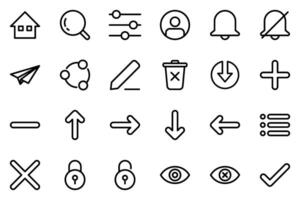 UI line icon set vector