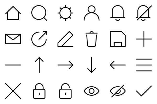 UI line icons template