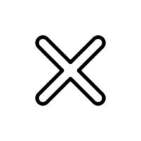 close button icon vector