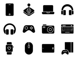 game and gadget device icon collection vector