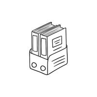 Illustration of an folder file filled with documents vector