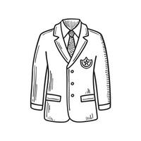 An illustration of a badge shield placed on a uniform vector