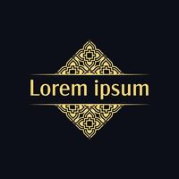 Green Bold Diamond Pattern with Ornate Corners Suitable for high end product labels vector