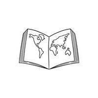 Illustration of a world map created using an atlas vector