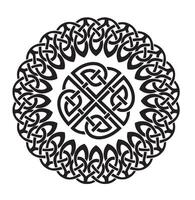Round celtic knots frame. Celtic or scandinavian ornament. Traditional medieval frame pattern illustration. Scandinavian Design, celtic pattern vector