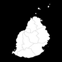 Mauritius map with administrative divisions. illustration. vector