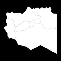 Fezzan region map, administrative division of Libya. illustration. vector