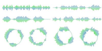 Set of circular ripple icons. Concentric circles with broken lines isolated on white background. Vortex, sonar wave, soundwave, sunburst, signal signs. graphic illustration vector