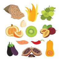 Fresh and Nutritious Fruits with Healthy Vegetables vector