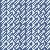 Blue Wave Japanese style seamless pattern. Oriental blue wave pattern for background fabric. vector