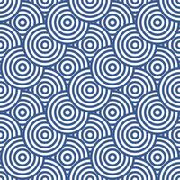 Blue Circle Japanese style seamless pattern background. vector