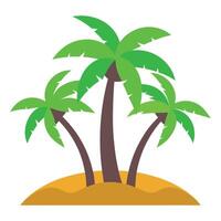 Illustration of palm trees in the beach vector
