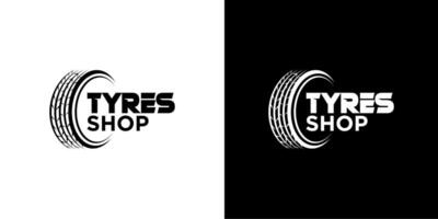 tyre shop logo design icon template vector