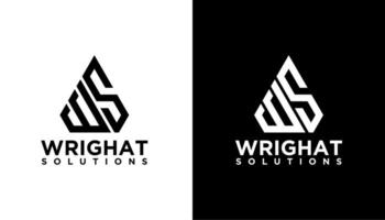 WS Alphabet Letter logo design. icon modern Initial symbol. vector