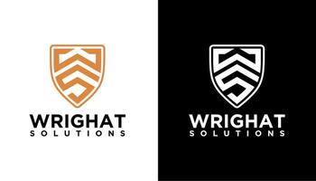 WS Letter logo design. icon modern Initial symbol. vector