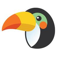 A toucan bird with a colorful beak vector