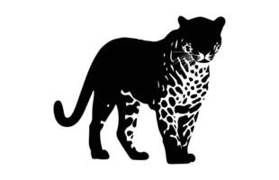 Leopard Predator Black Silhouette vector