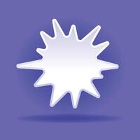 3D speech bubble on blue background vector