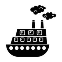 Cruise ship icon on white background vector