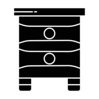 Bedside table icon on white background vector