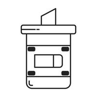Sugar jar icon on white background vector