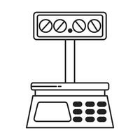 Weighing scale icon on white background vector