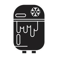 Broken fridge icon on white background vector