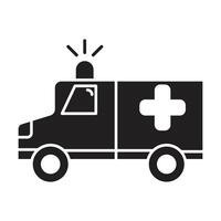 Ambulance icon on white background vector