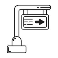 Signpost icon on white background vector