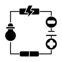 Electrical system icon on white background vector