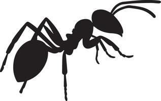 Ant silhouette illustration isolated with transparent background vector