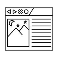 Website icon on white background vector